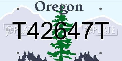T42647T Oregon License Plate