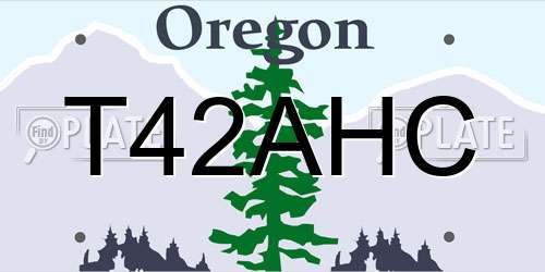 T42AHC Oregon License Plate