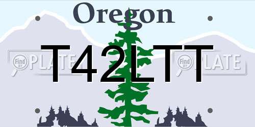 T42LTT Oregon License Plate