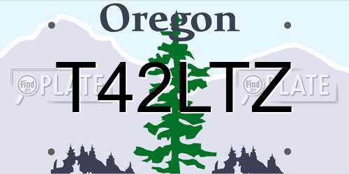 T42LTZ Oregon License Plate