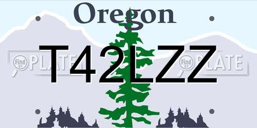T42LZZ Oregon License Plate