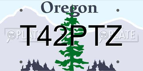 T42PTZ Oregon License Plate