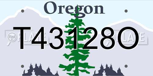 T43128O Oregon License Plate