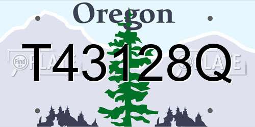 T43128Q Oregon License Plate