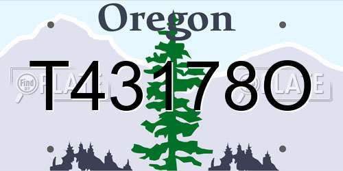T43178O Oregon License Plate