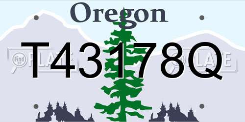 T43178Q Oregon License Plate