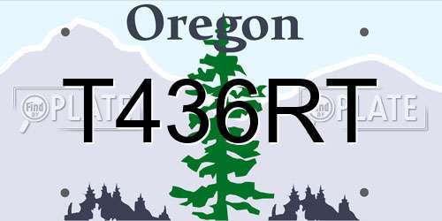 T436RT Oregon License Plate