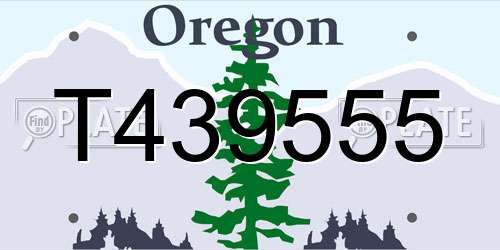 T439555 Oregon License Plate