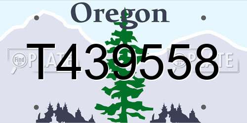 T439558 Oregon License Plate