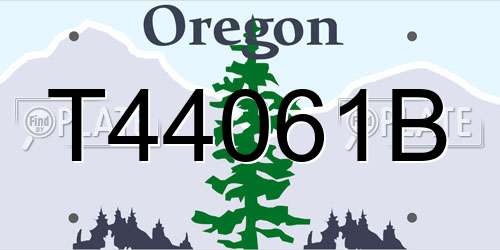 T44061B Oregon License Plate