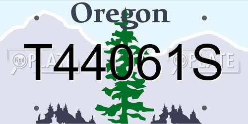 T44061S Oregon License Plate