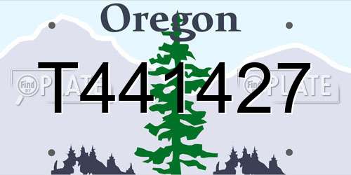 T441427 Oregon License Plate