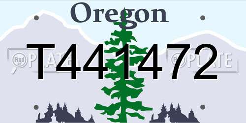T441472 Oregon License Plate