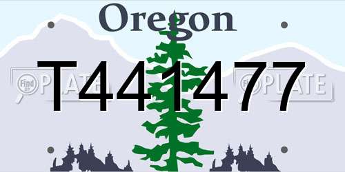 T441477 Oregon License Plate