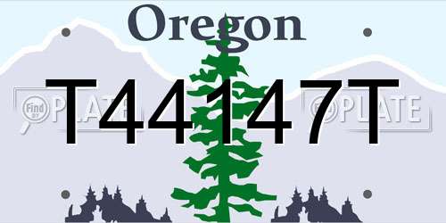 T44147T Oregon License Plate