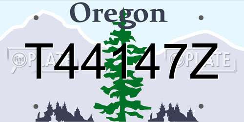 T44147Z Oregon License Plate