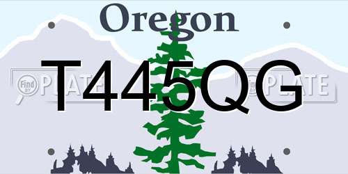 T445QG Oregon License Plate