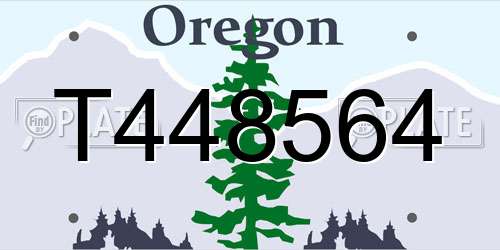 T448564 Oregon License Plate