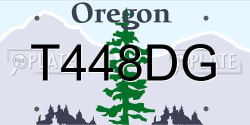T448DG Oregon License Plate
