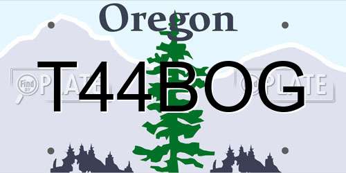 T44BOG Oregon License Plate