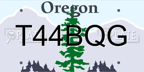T44BQG Oregon License Plate