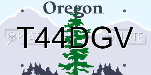 T44DGV Oregon License Plate