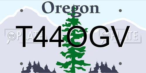 T44OGV Oregon License Plate