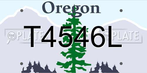 T4546L Oregon License Plate