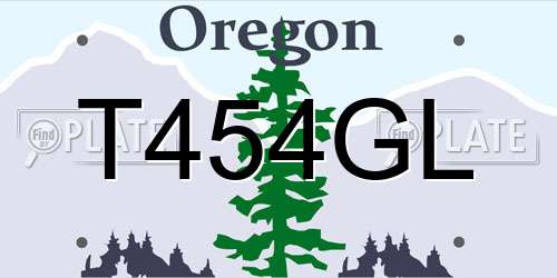 T454GL Oregon License Plate