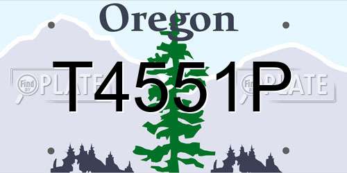 T4551P Oregon License Plate