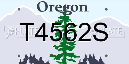 T4562S Oregon License Plate