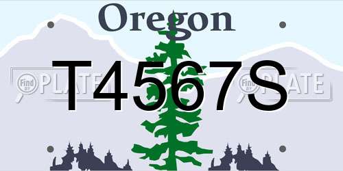 T4567S Oregon License Plate