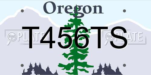 T456TS Oregon License Plate
