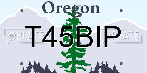 T45BIP Oregon License Plate