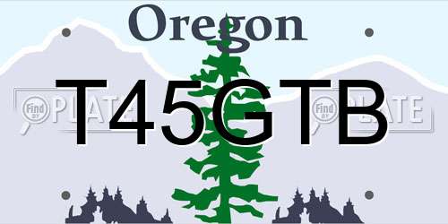T45GTB Oregon License Plate