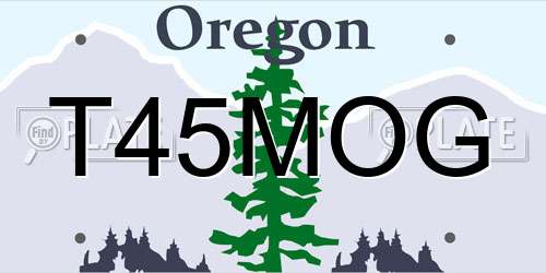 T45MOG Oregon License Plate
