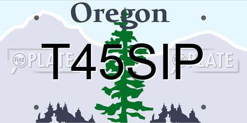 T45SIP Oregon License Plate