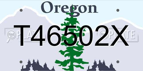 T46502X Oregon License Plate
