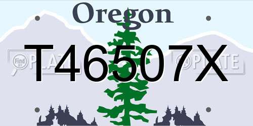 T46507X Oregon License Plate