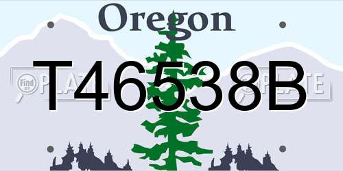 T46538B Oregon License Plate