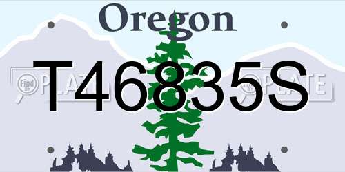 T46835S Oregon License Plate