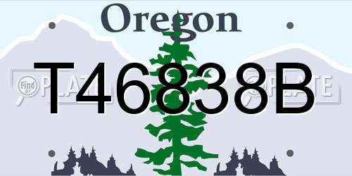 T46838B Oregon License Plate