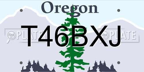 T46BXJ Oregon License Plate
