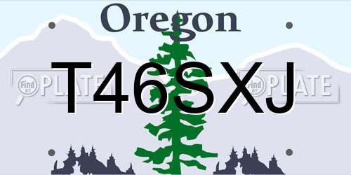 T46SXJ Oregon License Plate
