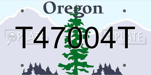 T47004T Oregon License Plate