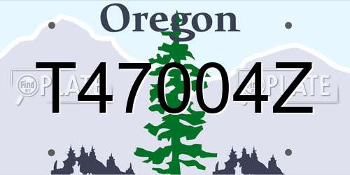 T47004Z Oregon License Plate
