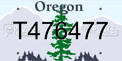 T476477 Oregon License Plate