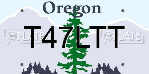 T47LTT Oregon License Plate