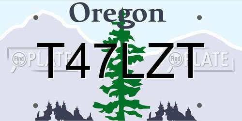 T47LZT Oregon License Plate