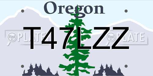 T47LZZ Oregon License Plate
